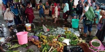Pedagang hambur ikan dan sayur di kantor Dewan