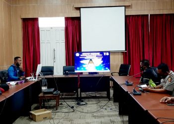 Tim Satgas bersama Panitia rapat bersama jelang pembukaan Piala Bupati Cup