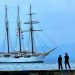 Kapal Latih Angkatan Laut Juan Sebastian Elcano saat berlabuh di Pantai Tugulufa (Foto Istimewa)
