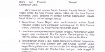 Surat Mendagri kepada Gubernur Malut