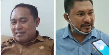 Kadis DKP Halsel Iksan Subur dan Kadis PUPR Halsel Dahrun Kasuba