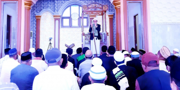 Khotib Sukardi Ahmad Memberikan Khotbah Idul Fitri 1442 H (Foto : Istimewa)
