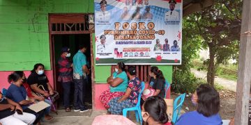 Antusias masyarakat Desa Sayoang saat mengikuti Vaksinasi Covid -19