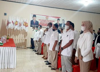 Road Show DPD Gerindra Malut bersama pengurus DPC Halsel (Foto : Istimewa)