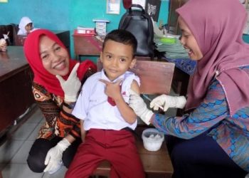 Ilustrasi Pelaksanaan Vaksinasi Kepada Anak SD (Foto : Ist)