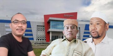 Mantan Anggota DPRD, Halsel Ruslan Jafar (kiri), Anggota DPRD Gufran Mahmud dan Akmal Ibrahim (Kanan)