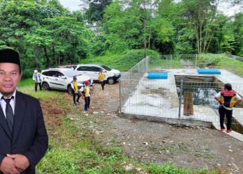 Kepala BWS Malut, Kalvin Nur, ST MT dan rombongan Tinjau aset BWS di Halsel (Inzert : Direktur PDAM Suleman Bobote)