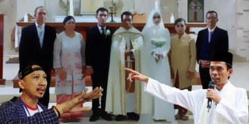 Kisah Pengantin beda Agama Viral di Medsos Inzert UAS (Kanan) Abu Janda (kiri)