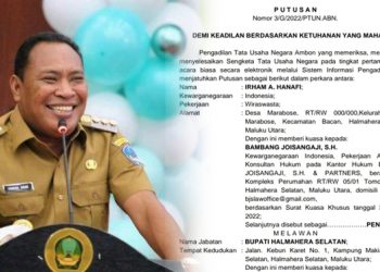 Bupati Halsel, H. Usman Sidik