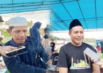 Salmin Janidi dan Ketua Panitia Qurban, Samsuddin Fatahudin