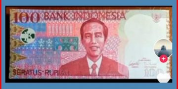 Uang Pecahan Rp 100 bergambar Jokowi yang Viral di Medsos (Ist)