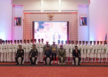 Anggota Paskibraka Maluku Utara 2022 Usai Dikukuhkan Oleh Wagub