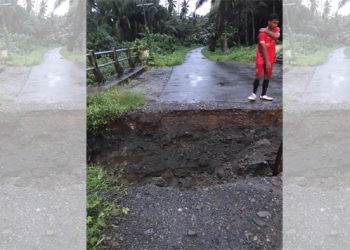 Jembatan Penghubung Songa - Bibinoi yang Rusak Akibat Banjir