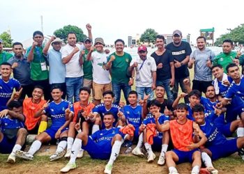 Tim Persihalsel Usai menang Melawan Persihaltim di Semifinal Porprov IV