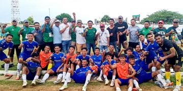 Tim Persihalsel Usai menang Melawan Persihaltim di Semifinal Porprov IV