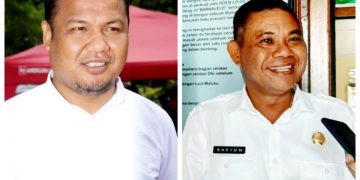 Ketua pemuda muhammadiyah (kiri) dan kadiknas Halsel (kanan)