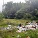 Tumpukan sampah di jalan Amasing Kali