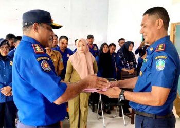 Rapat Perdana sekaligus Serah Terima Jabatan Kadis Damkar Halsel