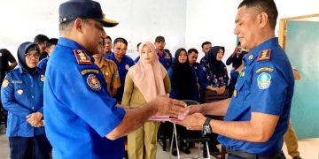 Rapat Perdana sekaligus Serah Terima Jabatan Kadis Damkar Halsel