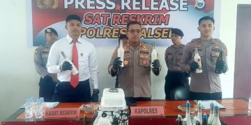 Tersangka Bom Ikan dan Barang Bukti Diamankan Polres Halsel