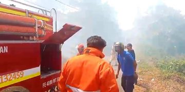 Damkar Halsel Padamkan Api di Desa Panamboang,jpg