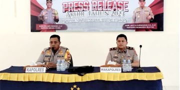 Konferensi Pers Akhir Tahun Polres Halsel