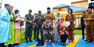 Penyambutan Kasdam XV Pattimura di Bandara Oesman Sadik Labuha
