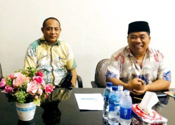 Kadis Nakertrans Halsel Bersama Kadis Nakertrans Provinsi Maluku Utara Marwan Polisiri