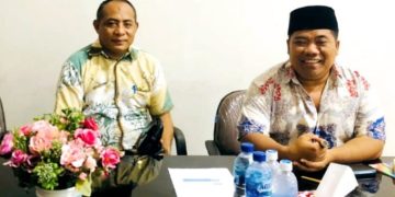 Kadis Nakertrans Halsel Bersama Kadis Nakertrans Provinsi Maluku Utara Marwan Polisiri
