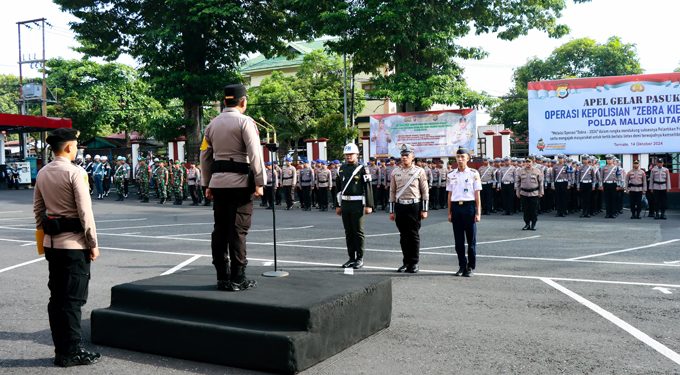Wakapolda Malut, Brigjen Pol. Stephen M. Napiun Saat Pimpin Apel Operasi Zebra Kieraha 2024