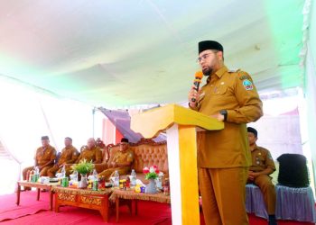 Bupati Halsel Bassam Kasuba Saat Membuka Kegiatan Job Fair 2024