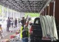 Plafon Terminal Bandara Baabullah Ternate runtuh