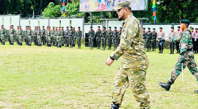 Bupati Bassam Kasuba Menjadi Irup Pada Upacara HUT TNI Ke 80