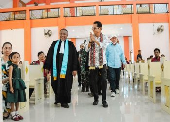 Wabup Halsel, Helmi Umar Muchsin Resmikan Kompleks Gereja GPM Kawasi