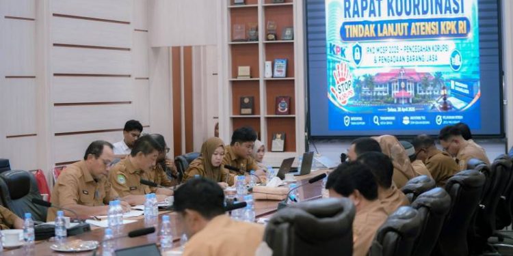 Sekda Halteng, Bahri Sudirman, Buka Rakor Bersama KPK RI