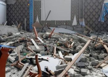 Salah Satu Bangunan Gereja Yang Rusak Akibar Gempa